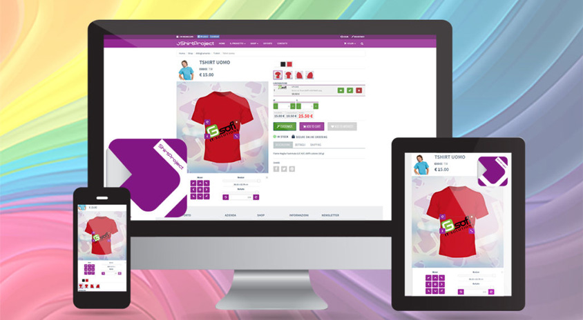 Nuova versione della piattaforma per personalizzazione t-shirt e gadget